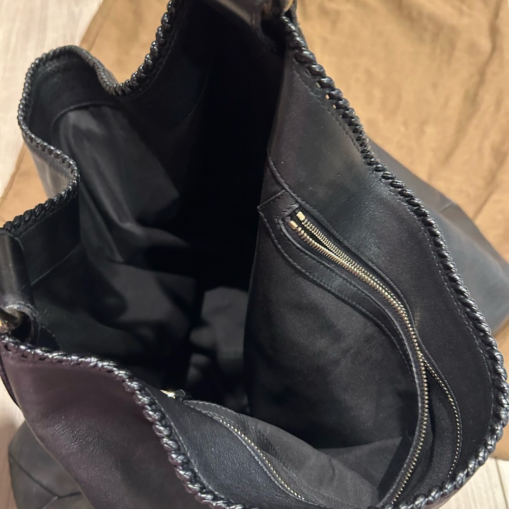 Gucci Leather Chain Horsebit Accent Large Hobo Shoulder Bag Black 100% Authentic - Picture 7 of 12